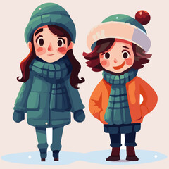 Christmas winter characters