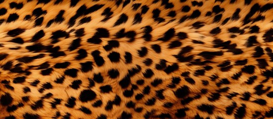 Seamless texture of a real jaguar fur with hair pattern Copy space image Place for adding text or design