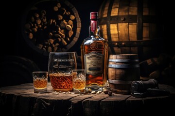 Classic Scene of Scotch Whiskey Generative AI