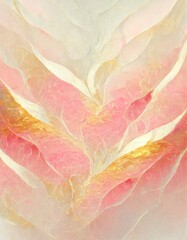 Opalizing pink and golden watercolour marble stone texture  as background.