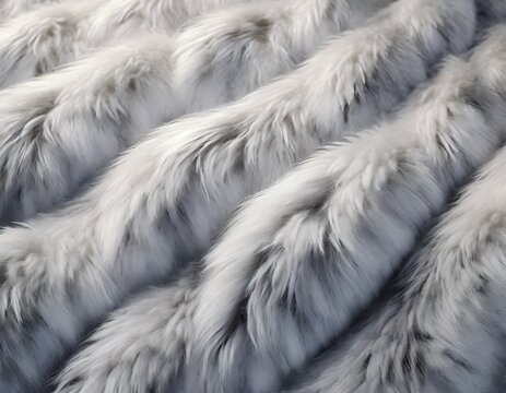 Silver grey fluffy soft fur as background. © Kati Lenart