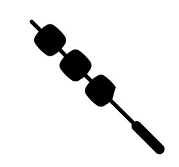 Masrhmallows, Feuer, Camping - Symbol. Vector