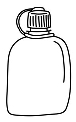 Bushcraft, Hiking, Camping - Symbol. Vector