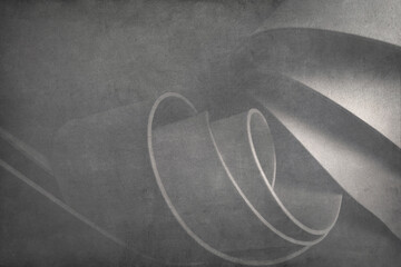 Fluid gray shapes, 3d abstract background