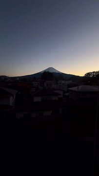 mt fuji, japan, mountain, japan mt fuji, sunset, sky, landscape, sunrise, nature, mountains, sun, door, clouds, cloud, window, dusk, dawn, view, blue, orange, silhouette, evening, beautiful, light, cc