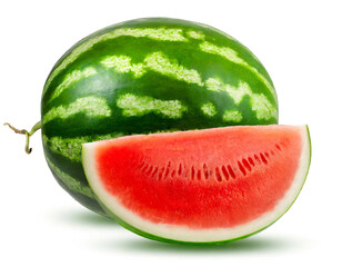 Watermelon isolated on white background, cutout