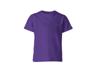 Heather purple colour blank fashion tee front mockup template