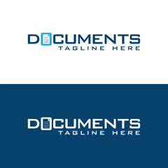 Documents modern creative word mark text logo design 