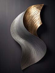 Undulating Textures: Contemporary Abstract Metal Wall Art in Brushed and Polished Finishes