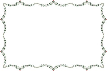 Obraz premium Christmas Border or Frame with white background, Christmas Decoration, Christmas lights, Christmas tree