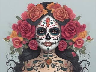 Day of the Dead. Women. Mexican. Generative AI