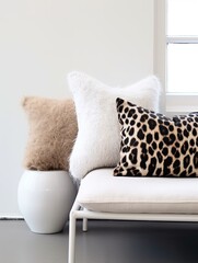 Bold Living: Black Cheetah Print Image for Eclectic Bedroom or Contemporary Living Room