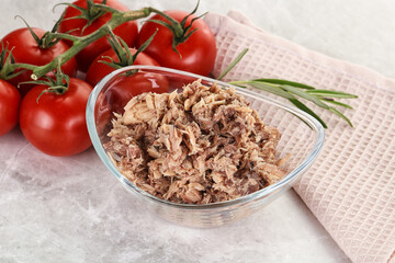 Canned tuna fish for salad