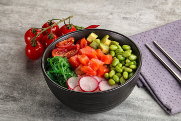 Hawaian cuisine - Poke with salmon