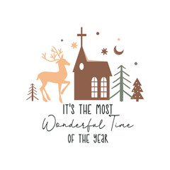 Boho Christmas SVG PNG, Christmas SVG Design, Boho Christmas Tree SVG PNG, It's the most wonderful tme of the year