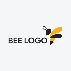 Fotobehang honey bee logo design vector © Owais