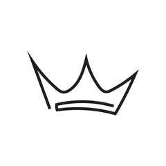Obraz premium Doodle crown. Line art king or queen crown sketch