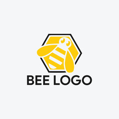 bee buzz logo design vector