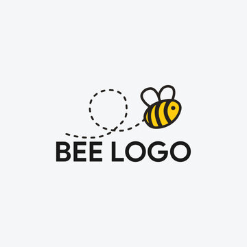 bee buzz logo design vector