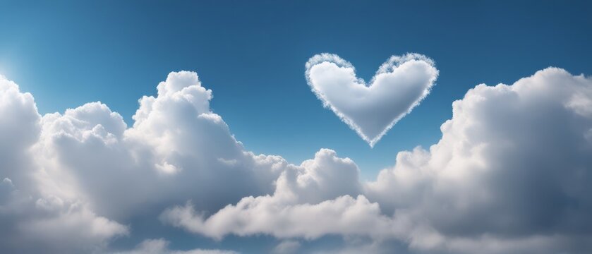 Clouds in the shape of a heart