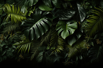 Deep Jungle Green color textures vintage, flat lay with copy space