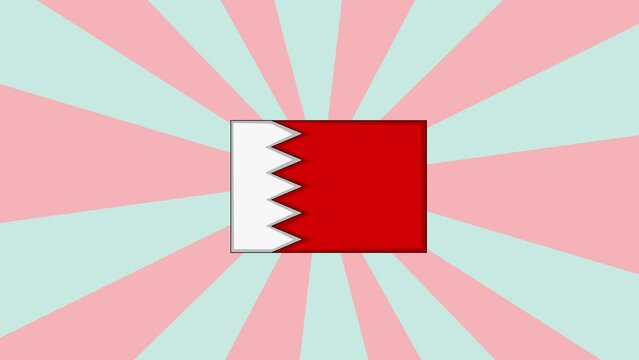 Qatar flag animation with rotating background