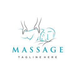 Vector massage women's logo icon symbol Premium Vector