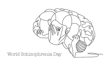 Schizophrenia. Brain. One line