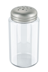 Empty Salt shaker, salt pot. 3D rendering isolated on transparent background