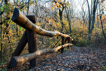 Stairs of the Devil Peak in Buda in November