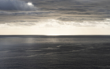 Sunset over the atlantic ocean.