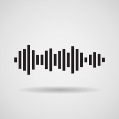 vector music background of audio sound waves pulse