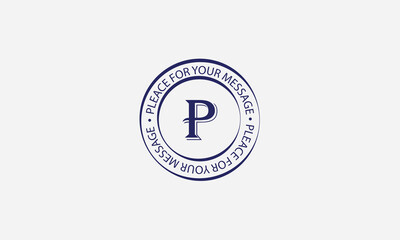 Simple vector logo design with letter P. Vector illustration for monogram, emblem, etc.