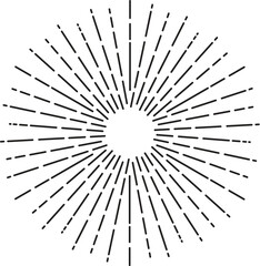 Obraz premium vector black starburst or sun rays pattern