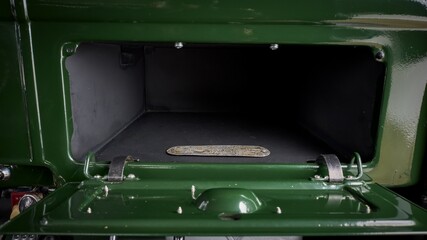 Glove box inside a truck