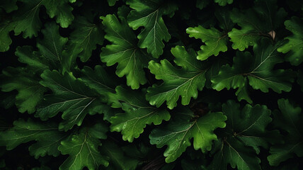 Green leaves pattern background - Powered by Adobe