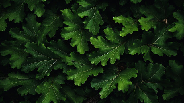 Fototapeta Green leaves pattern background