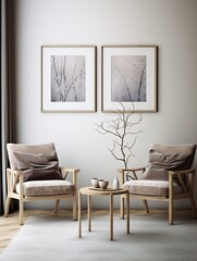 Nordic Wall Art: Minimalist Designs with Muted Tones and Natural Elements for a Scandinavian Retreat Vibe
