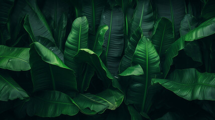 Green leaves pattern background