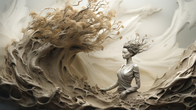 Whispers of Growth: Serene Storm, Generative AI