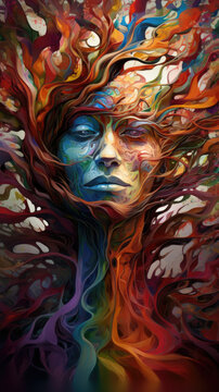 Chromatic Courage: The Living Mosaic, Generative AI