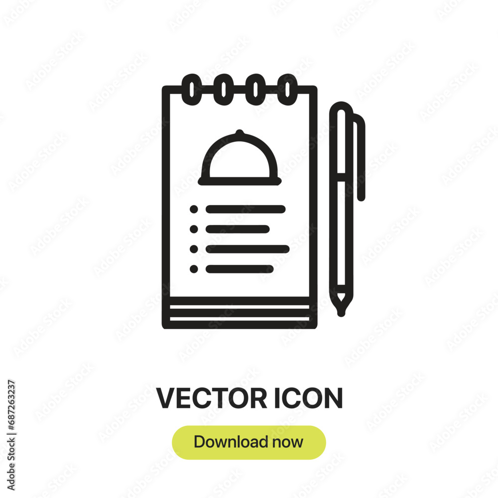 Poster notes icon vector. linear-style sign for mobile concept and web design. notes symbol illustration. p