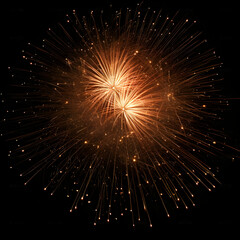 Fototapeta premium Fireworks on black background, Fireworks light up the sky, festive fireworks explode on black background, ai generated image