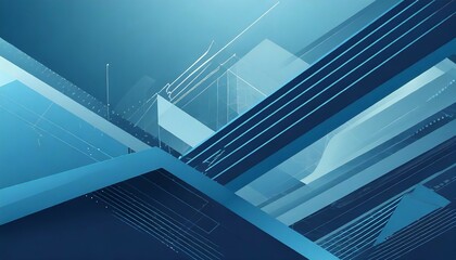 abstract blue background with geometric panel futuristic banner concept modern wallpaper vector