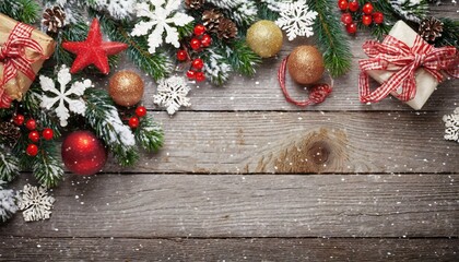 Fototapeta na wymiar christmas wooden background