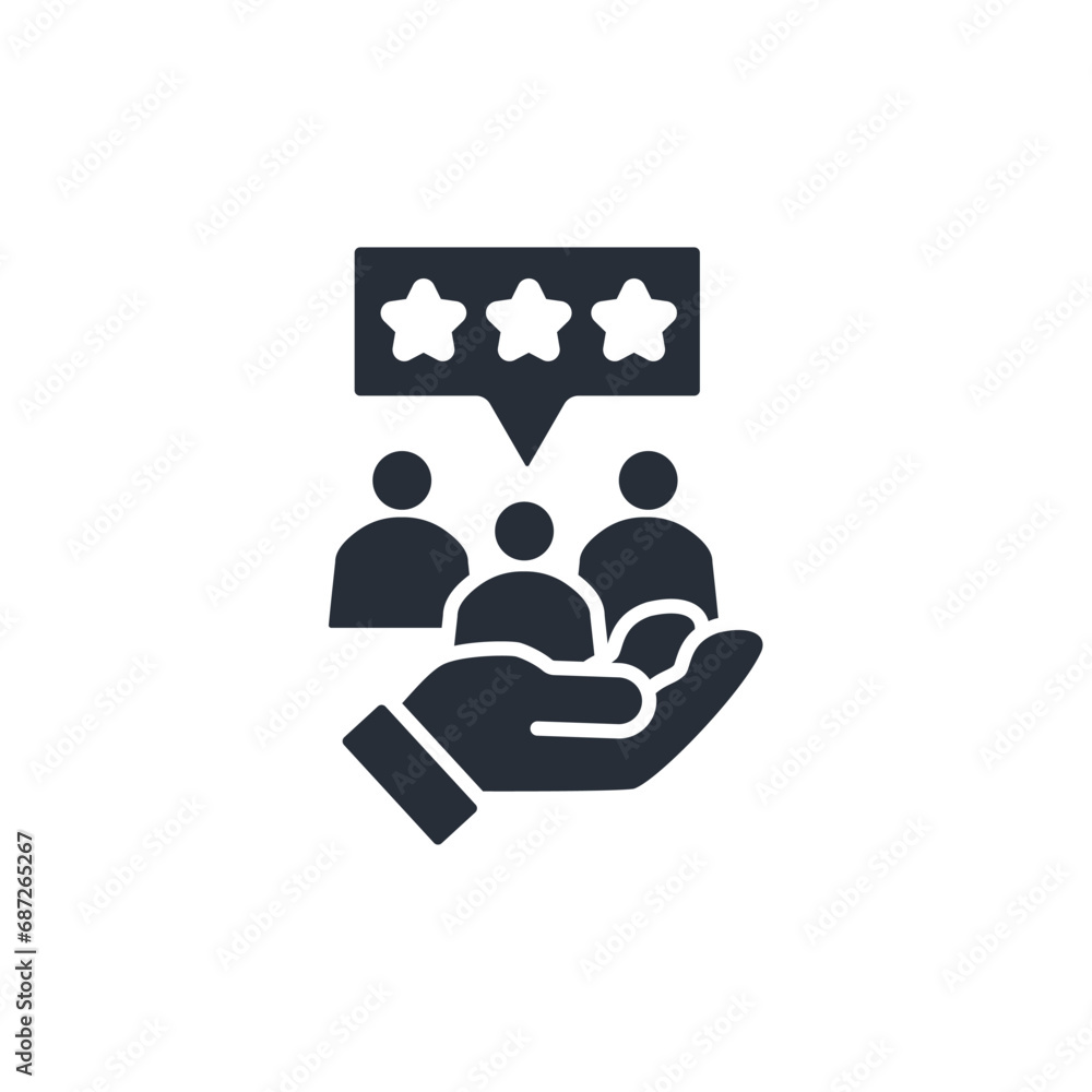 Poster customer satisfaction icon. vector.editable stroke.linear style sign for use web design,logo.symbol 