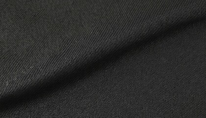 black flag cloth in full frame with selective focus 3d illustration of pitch dark colored garment with clean natural linen texture for background banner or wallpaper use