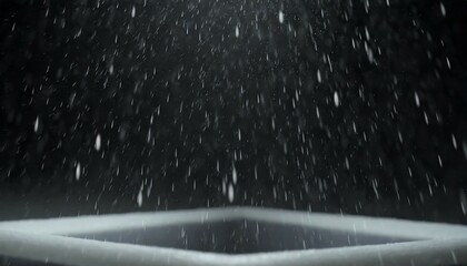 falling raindrops footage animation in slow motion on black background black and white luminance matte rain animation with start and end perfect for film digital composition projection mapping - obrazy, fototapety, plakaty