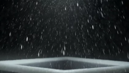 Poster falling raindrops footage animation in slow motion on black background black and white luminance matte rain animation with start and end perfect for film digital composition projection mapping © Alicia