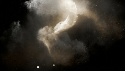 smoke and dust effect overlays artistic elements for digital photography and design abstract light hazy textures and floating particles for mysterious effects generative ai